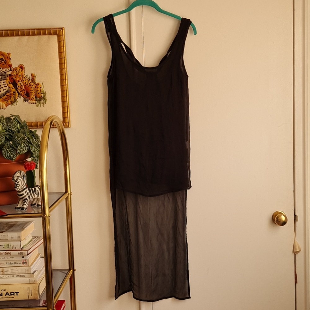 Sheer Layered High-Low Tank XXS